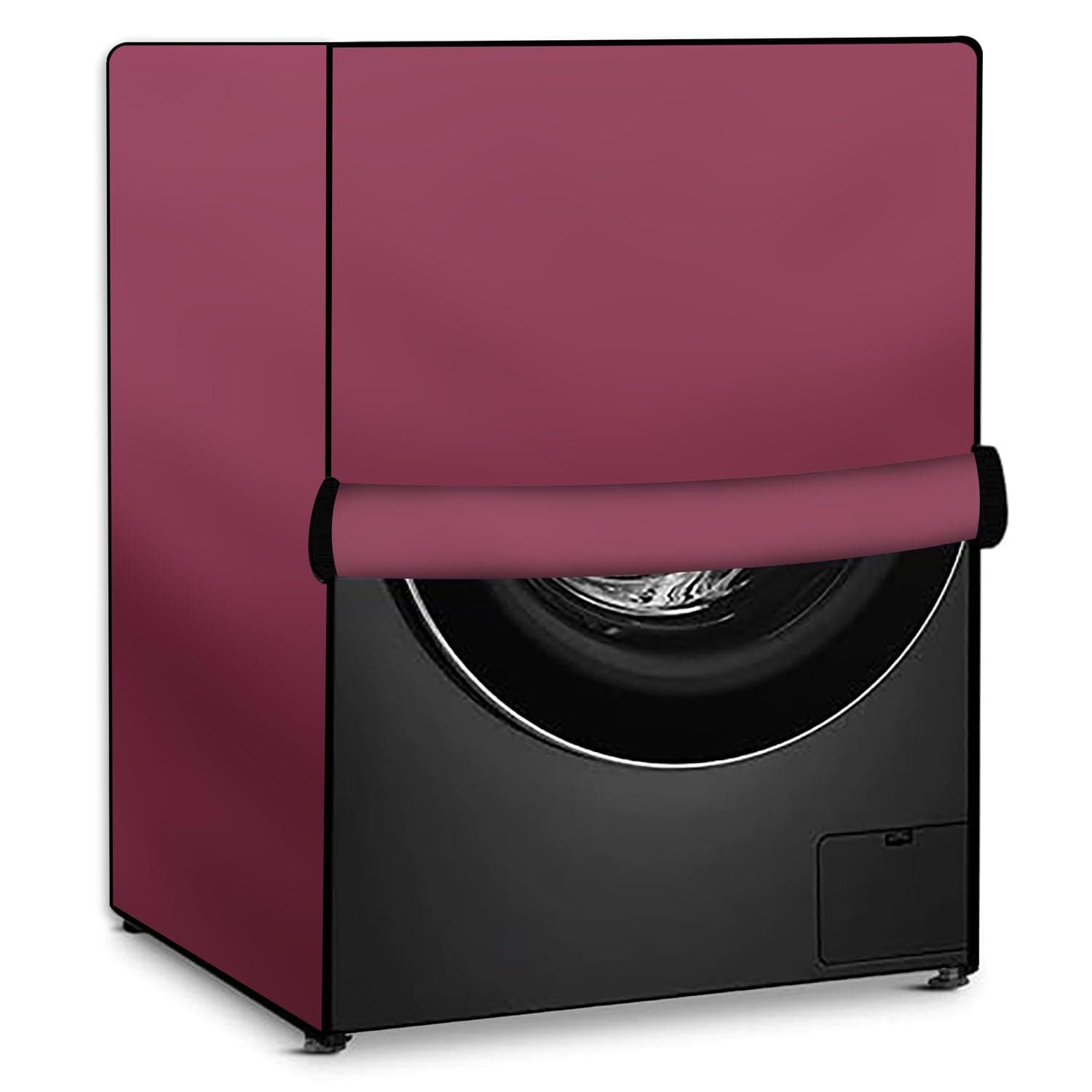 Stylista Waterproof Front Load Washing Machine Cover Compatible for Whirlpool 7 kg, 8 kg & 9 kg Maroon