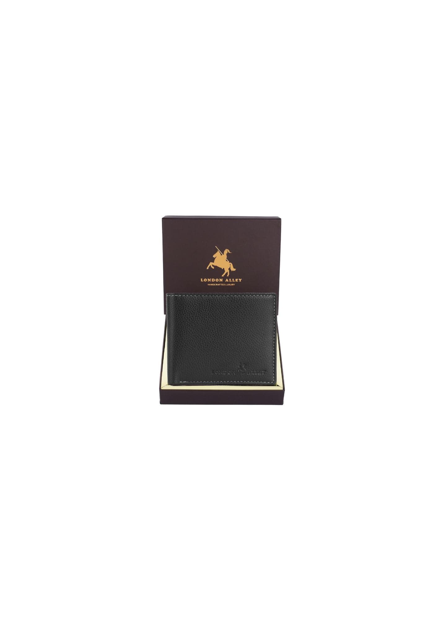 LONDON ALLEY Onex Black Wallet, Rfid Protected, Classic Leather Wallet - Mens