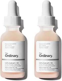 The Ordinary Lactic Acid 10% + Hyaluronic Acid 2%, High-Strength Exfoliating Serum for Smoother, Brighter Skin, 30ml (Pack of 2)