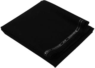 Raymond Men's Unstitched PV 1.25 m Trouser Fabric (Black, Free Size)