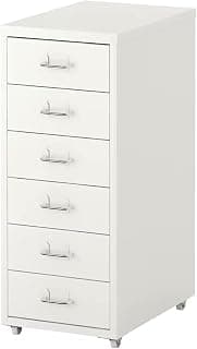 Metal Flamingikeeaaa Drawer Unit On Casters, White, Small, Rectangular, 11 X 16.75 X 27.1 Inches