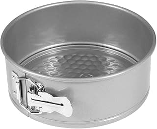 Meyer Bakemaster Carbon Steel Non Stick Springform Cake Tin | Baking Pan | Round Cake Mould | Cake Tin Small | Cake Tray for Baking | Removable Cake Mould | Spring Form pan, 18cm, Grey