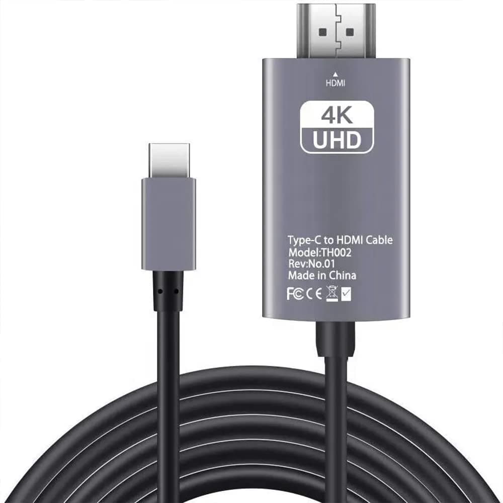 Tobo USB C to HDMI Cable Adapter,HDMI to USB Type C Cable 6.6 ft 4K Display & Charging for Macbook Pro/iPad Pro/Chrombook/Laptop/Phones to TV/Monitor/Projector.TD-971TC