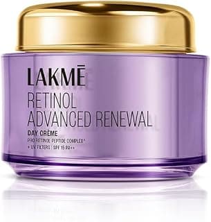 Lakme Retinol Advanced Renewal Day Creme Pro-Retinol Peptide Complex + UV Filters & SPF 15 PA++ 50G