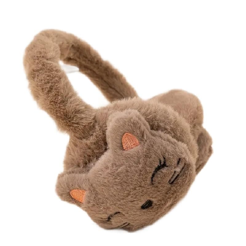 THE DDS STORE Random Animal Face 1Cute Fluffy Ear Muff for Women Plush Foldable Earmuffs Kids Winter Earmuffs Girls Boys Cold Weather Ear Warmer