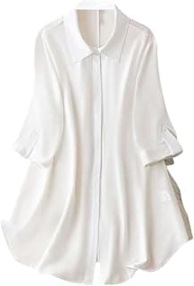 Leriya Fashion Women's Shirt Dress | Knee Length Dresses | Loose Fit | Button-Down | 3/4 Sleeve | Vacation Outfit