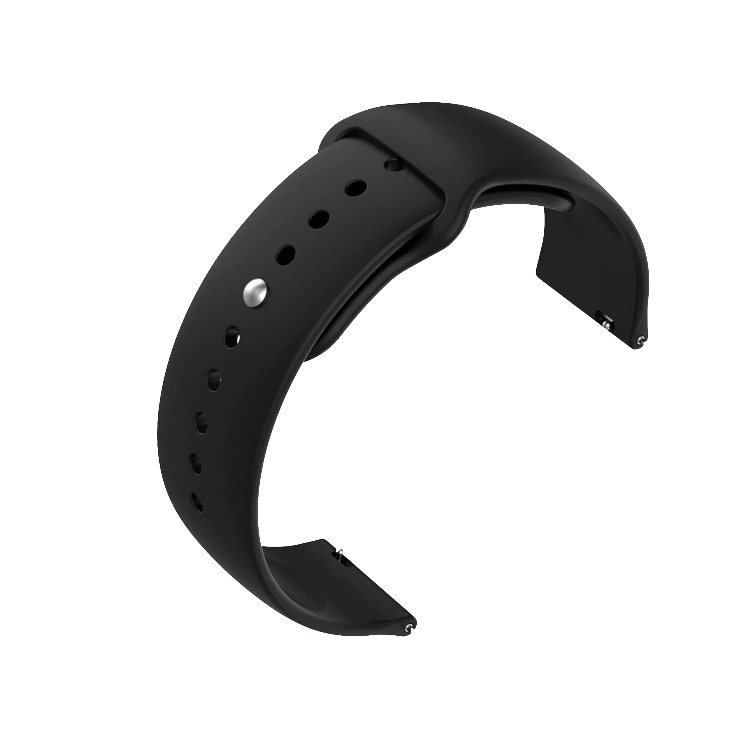 YODI New Edition Soft Silicone Sport Strap Band For Noise Fit Endure Smart Watch Only [ Not for Any Other Models] (Black)