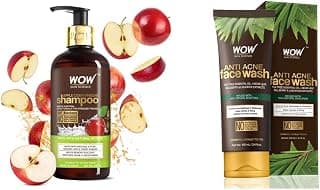 WOW Skin Science Apple Cider Vinegar Shampoo And Anti Acne Face Wash 300ml