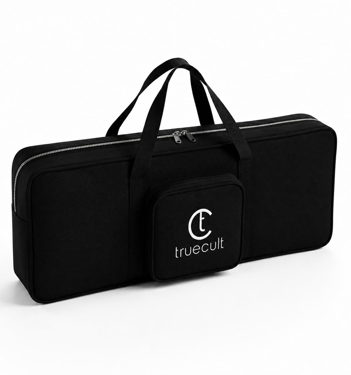 True Cult Polyester Keyboard Bag Compatible with 37 Keys Yamaha & Casio Pss-E30,Pss-F30 Padded Quality with Dust Cover (Black)