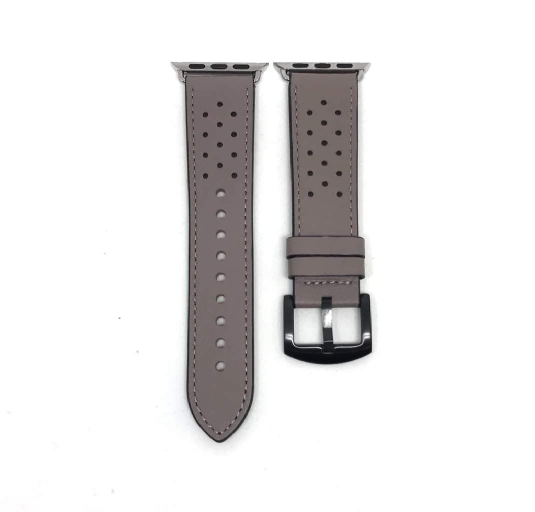 OBOE 42/44mm Premium Genuine Leather Strap Vintage Style Replacement Band Compatible with Apple Watch iWatch Series 5/4/3/2/1 (Grey)
