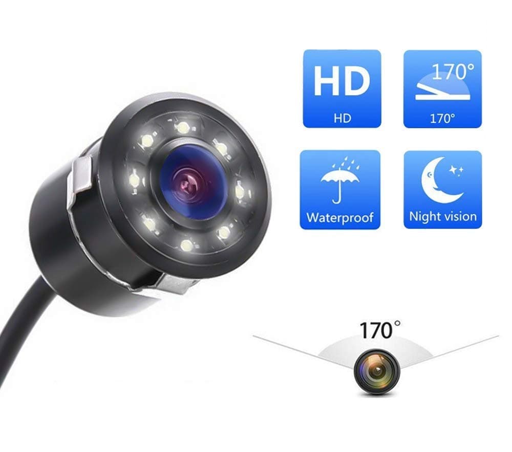 Auto Snap Night Vision 8 LED Waterproof Parking Assistance Intelligent Parking Line Rear View Vehicle Reverse Parking Backup Camera
