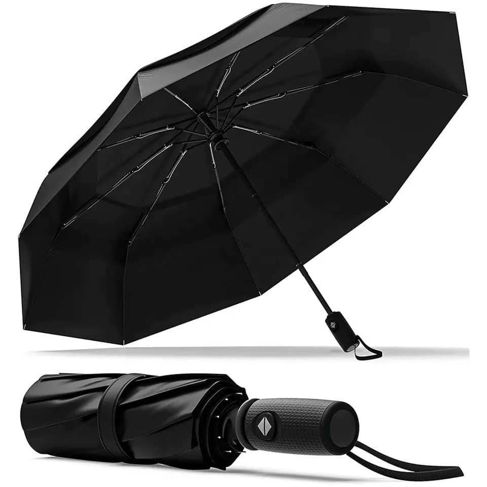 ARDAKI Umbrella For Women Men Kids, Auto Open Close Big Size, Windproof Umberalla Large, Lightweight, Strong, Small Compact Single Hand Use Foldable Sun/Rain Protection Umbrella With Cover