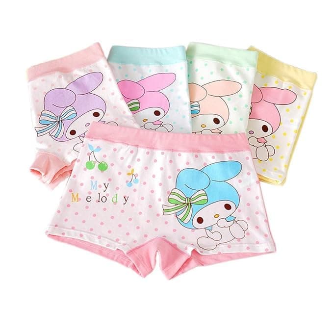 TEDDYIFY Girls Cotton Underwear Soft Girls Shorts Kids Boxer Briefs Panties (Assorted Prints and Color as per Availability) (Pack of 6)