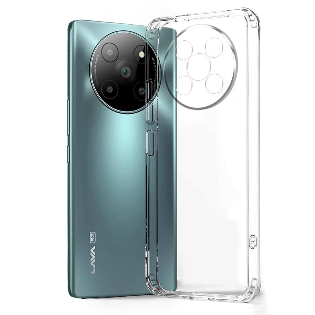 Amazon Brand - Solimo Silicone Amazon Brand Solimo Lava Agni 2 5G Back Cover | Slim Soft Back Case for Lava Agni 2 5G (Transparent)