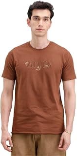 WROGN Men's Pure Cotton T-Shirt | Embroidered | Slim Fit