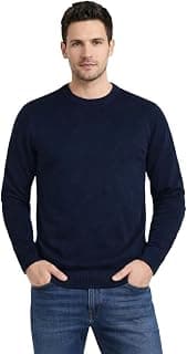 CAMEY Men's Textured Knit Sweater, Full Sleeve Round Neck Winter Pullover, Soft and Warm Casual Wear