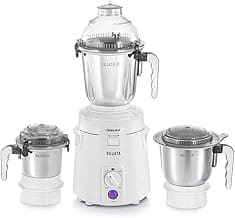 Sujata Dynamix 900 Watts Mixer Grinder | 22000 Rotations Per Min | 90 Minutes Continuous Running | 3 Versatile Jars 1500 ml, 1000 ml and 500 ml (White)