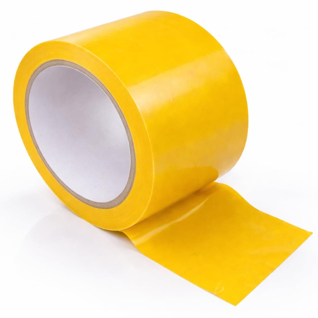 Bapna Floor Marking Tape 72mm x 30 Meter Yellow | Heavy Duty PVC Safety Marking Tape | High Visibility Industrial Floor Tape | Warehouse, Factory, Parking & Social Distancing Tape