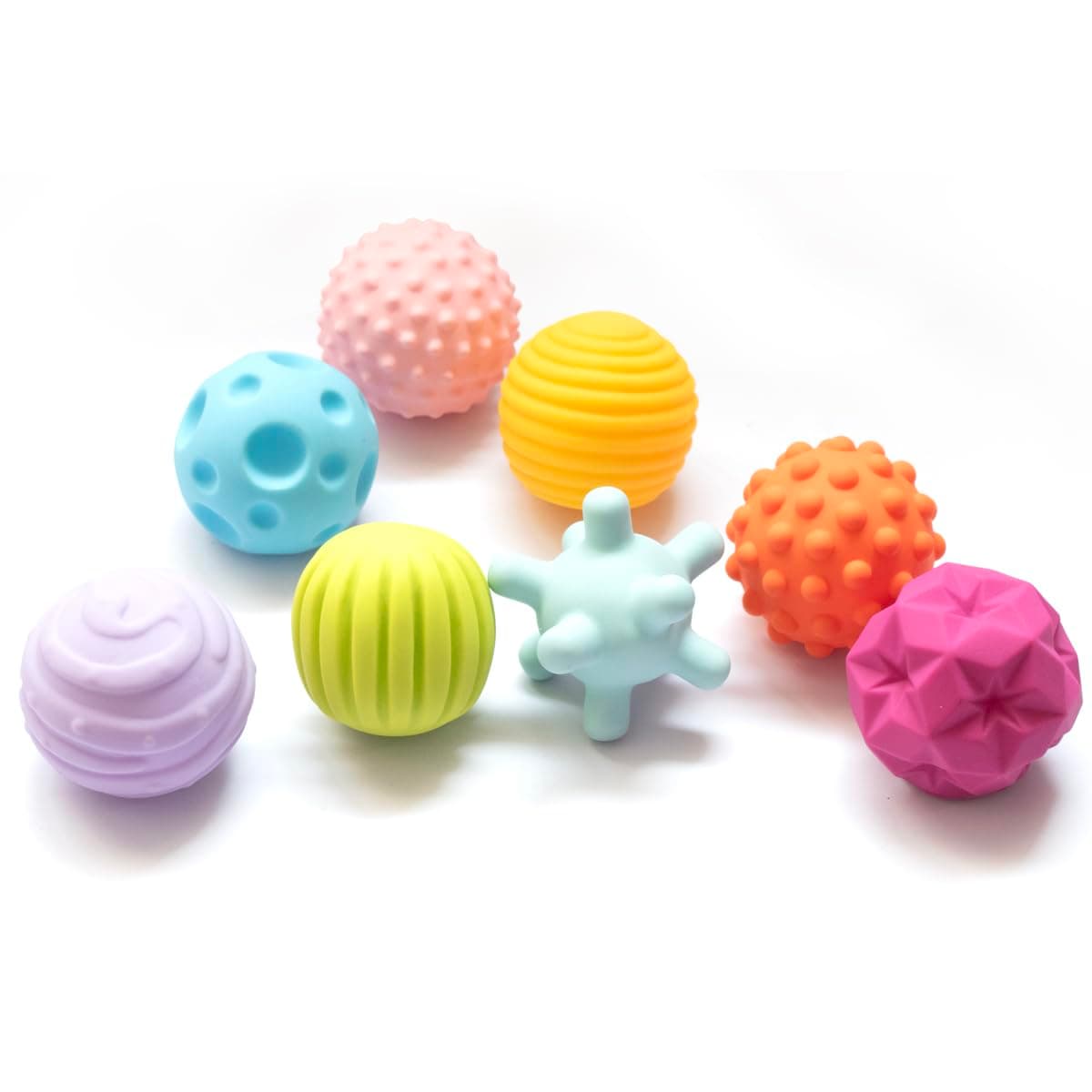 Amazon Brand - Jam & Honey Baby Bath Toys Set 3+ Months, 8 Pieces Squeeze Toys for Toddlers, Floating Water Bath Toys for Kids & Babies, Soft Rubber Chuchu Toys, BPA Free, BIS Certified Safe