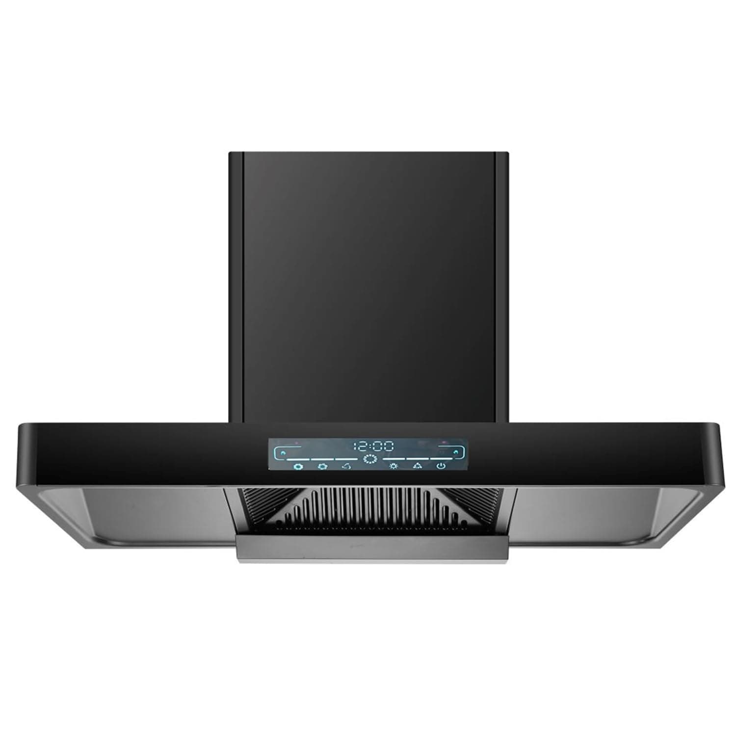 KAFF K-Series KET 90A T-Shape Filterless Auto Clean Kitchen Chimney, 90 CM, 1450 m3/hr Suction Capacity with Touch & Motion Sensor, 2 Years Comprehensive Warranty and Lifetime on Motor* (Black)