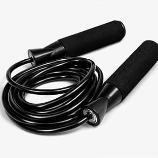 worldwide Skipping Rope for Men, Women & Kids | Adjustable Jump Rope with Foam Handles | Tangle-Free Speed Rope for Fitness, Weight Loss & Home Workout | Exercise Rope(BLACK)
