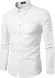 MILDIN Men's Pure Cotton Striped Printed Shirt with Spread Collared Neck Full Sleeve Curved Hemline Button Closure and Regular Fit | Shirt for Man