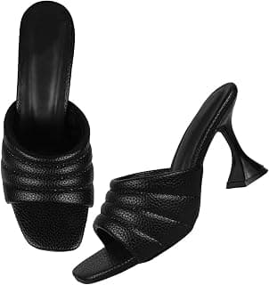 SilverArrow Chunky Spool Heels Comfortable & Trendy Party Block Heel Sandals For Women