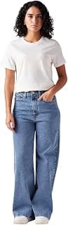 Levi's Women's Blue Ribcage Wide Leg fit high Rise Jeans