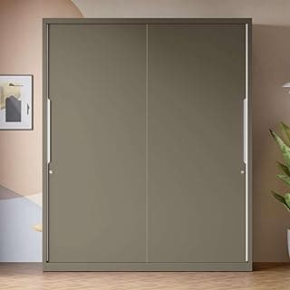 Interio by Godrej Slide N Store XL Plus Wardrobe (Sepia Brown) 1-Year Warranty, 7 Shelves, 2 Drawers, Metal