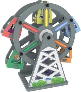 Peppa Pig 3D Build N Play|Easy Soft Foam Ferris Wheel|Construction of Wheel|Role Play & Educational Stem Toy|Learning Toy for Kids 3+|Best Gift|Made in India-Multicolor