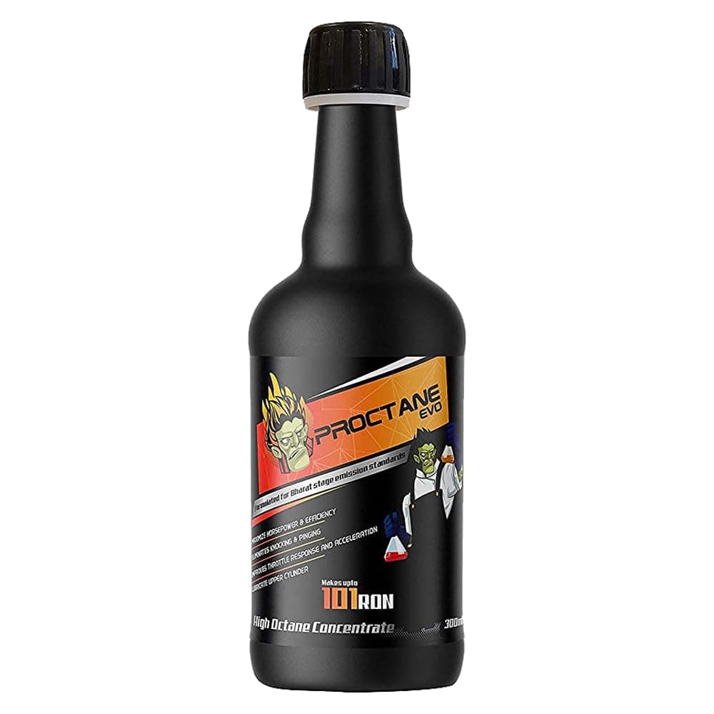 Proctane Evo High Octane Booster for Max Engine Power, Efficiency, Mileage Boost, Complete Fuel Burn - Suitable for All Petrol Vehicles (MMT Free) (300 ml, Pack of 1)