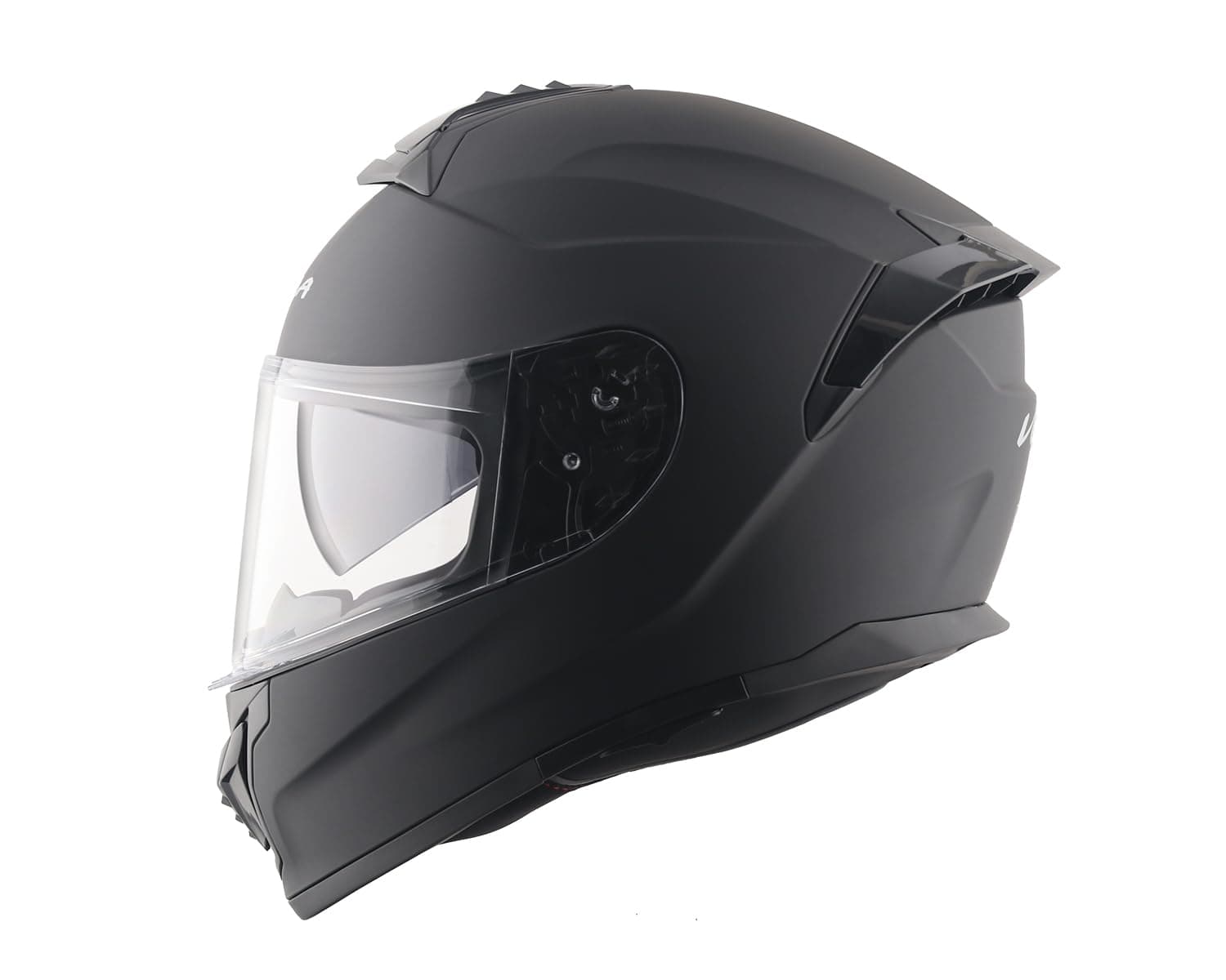 Vega Zap D/V Full Face Riding Helmet with Dual Visor, Shock Absorbing Liner, Comfortable Interior, Lightweight Shell, Aerodynamic Design, and Modern Dull Black Styling Dull Black-M