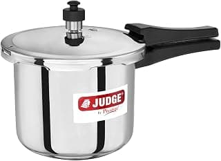 Judge By Prestige Ace Stainless Steel Outer Lid Pressure Cooker 3Liters|Induction and Gas Stove Compatible