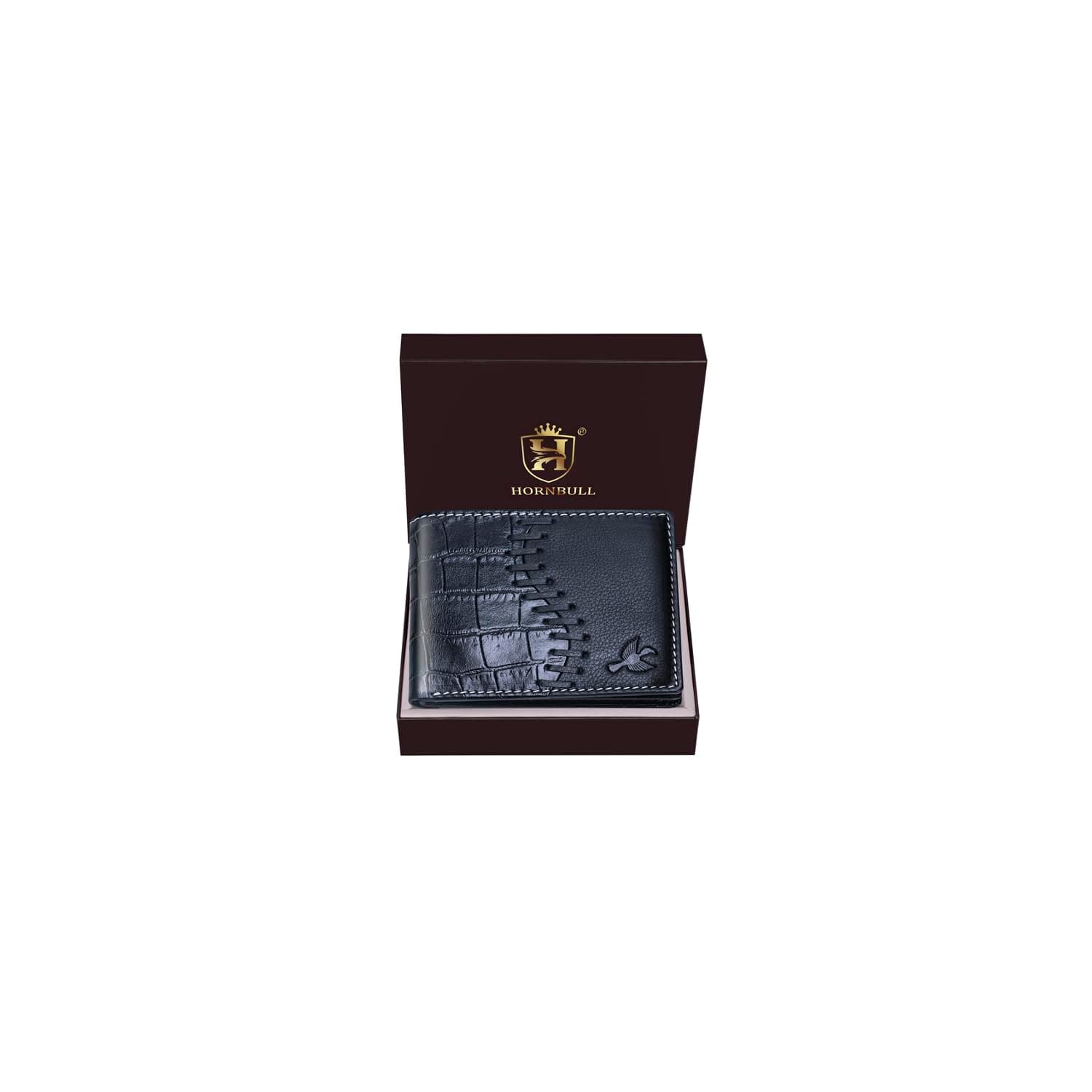 HORNBULL Markus Mens Leather Wallet | Leather Wallet for Men | RFID Mens Wallet (Black)