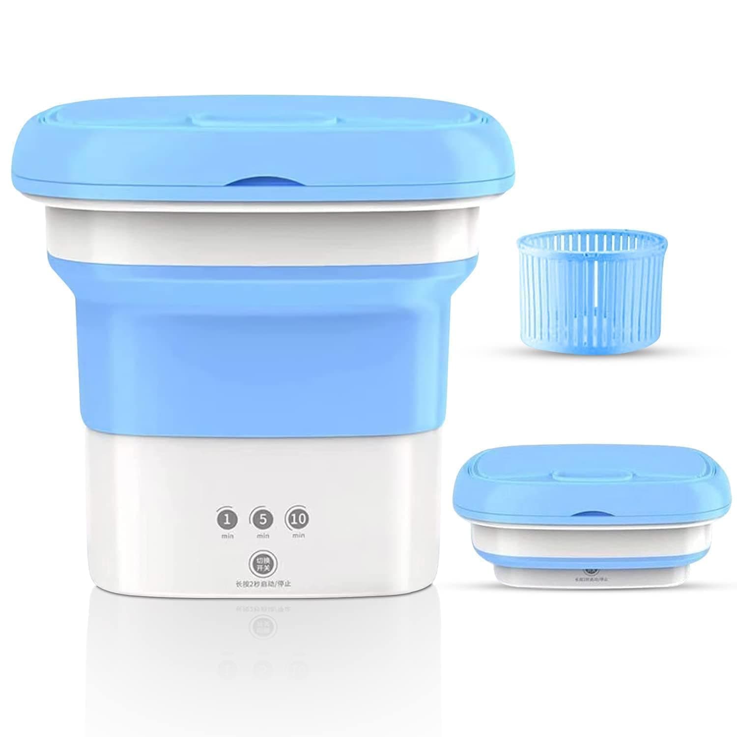 Portable Washing Machine, 16L Mini Washing Machine with Spin Basket, Small Portable Washer Machine Suitable for Underwear Small Clothes Dryer Deep Cleaning