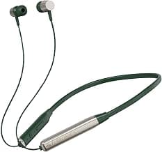 Zebronics in-Ear Wireless Neckband, 20Hrs Playback, Rapid Charging, 10mm Drivers, ENC, Gaming Mode, Dual Pairing, BT v6.0, Magnetic Earbuds, Type-C Charging (Metallic Green)