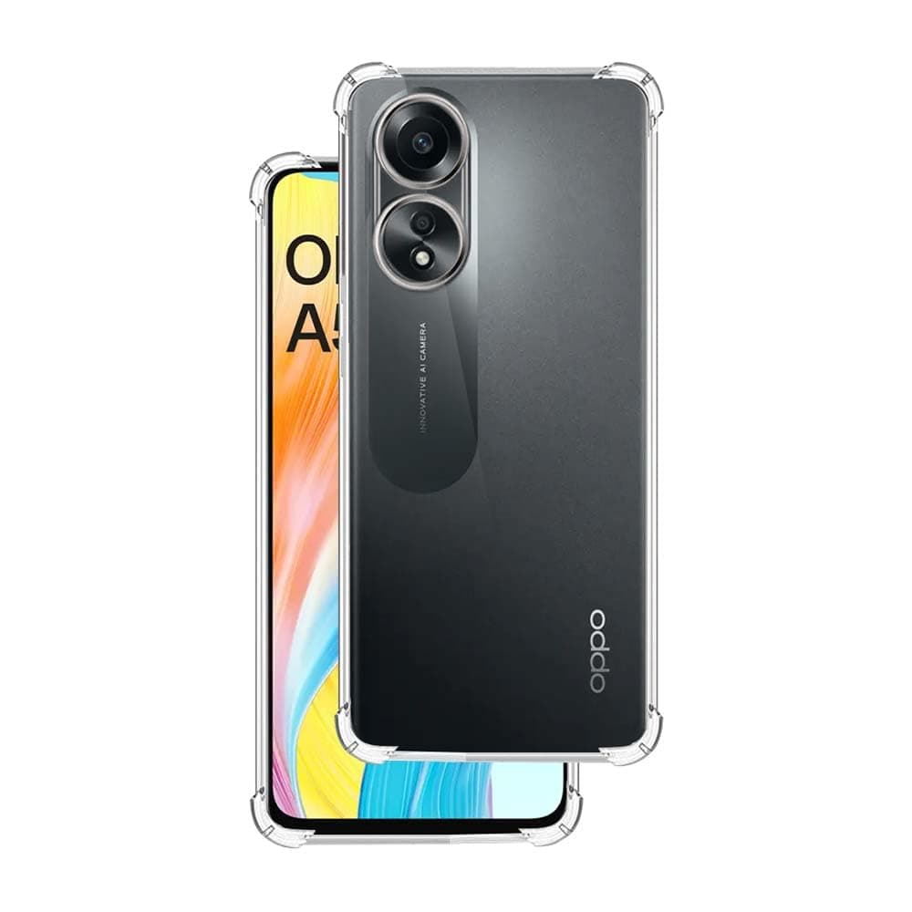 7SEVEN® Back Cover for Oppo A58 4G Transparent Mobile Back Case Shock Proof Design Camera Edges Protection Crystal Clear Phone Case Silicon Soft TPU and Flexible Bumper Phone Cover