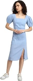 FOREVER 21 Women Solid Regular Fit Knee Length Dress
