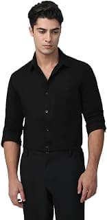 MUFTI Black Solid Slim Fit Shirt