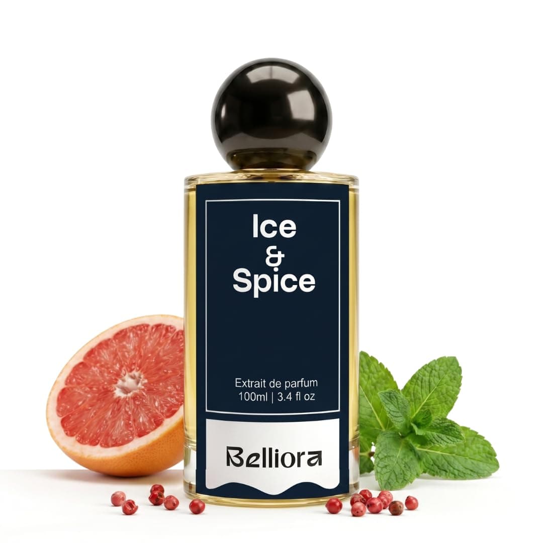 Belliora Ice & Spice Perfume | Mint, Grapefruit, Ginger & Cedarwood Fragrances | Long-Lasting Parfum Outperforms EDP, EDT & EDC | Extrait De Parfum | Fresh Daily Versatile | Luxury Gift for Him & Her | 100 ml