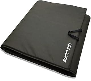 ABB INITIO GYM (A De Jure Fitness Brand) PVC Leatherette Yoga Mat 10mm Extra Thick Non Slip Raxine | Odorless Eco Friendly | Extra Large 179 x 65.5 cm | Lightweight Workout & Exercise Mat | Olive Green
