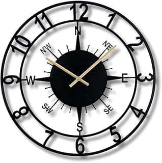 Metallic Analog Wall Clock for Home, Office, Living Room, Bedroom, Kids Room and Kitchen (40 x 40 cm) | Big Size Stylish Latest Home Decor | (Battery Included)
