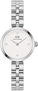 Daniel Wellington Elan Analog Watch for Women with White Round Dial & Silver Stainless Steel Bracelet Band Water Resistant Women's Wrist Watches - DW00100716K
