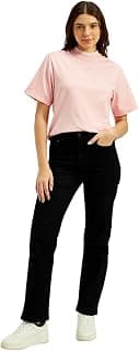Levi's Women's High Rise Straight Fit Black Jeans