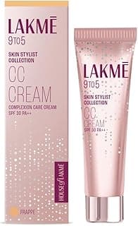 Lakme 9 to 5 CC Cream Frappe with 3% Niacinamide Complex SPF30 PA++ | 90% lightweight moisturizing cream for Care & 10% Foundation for Care |Conceals Dark Spots| Brightens Skin |30 g