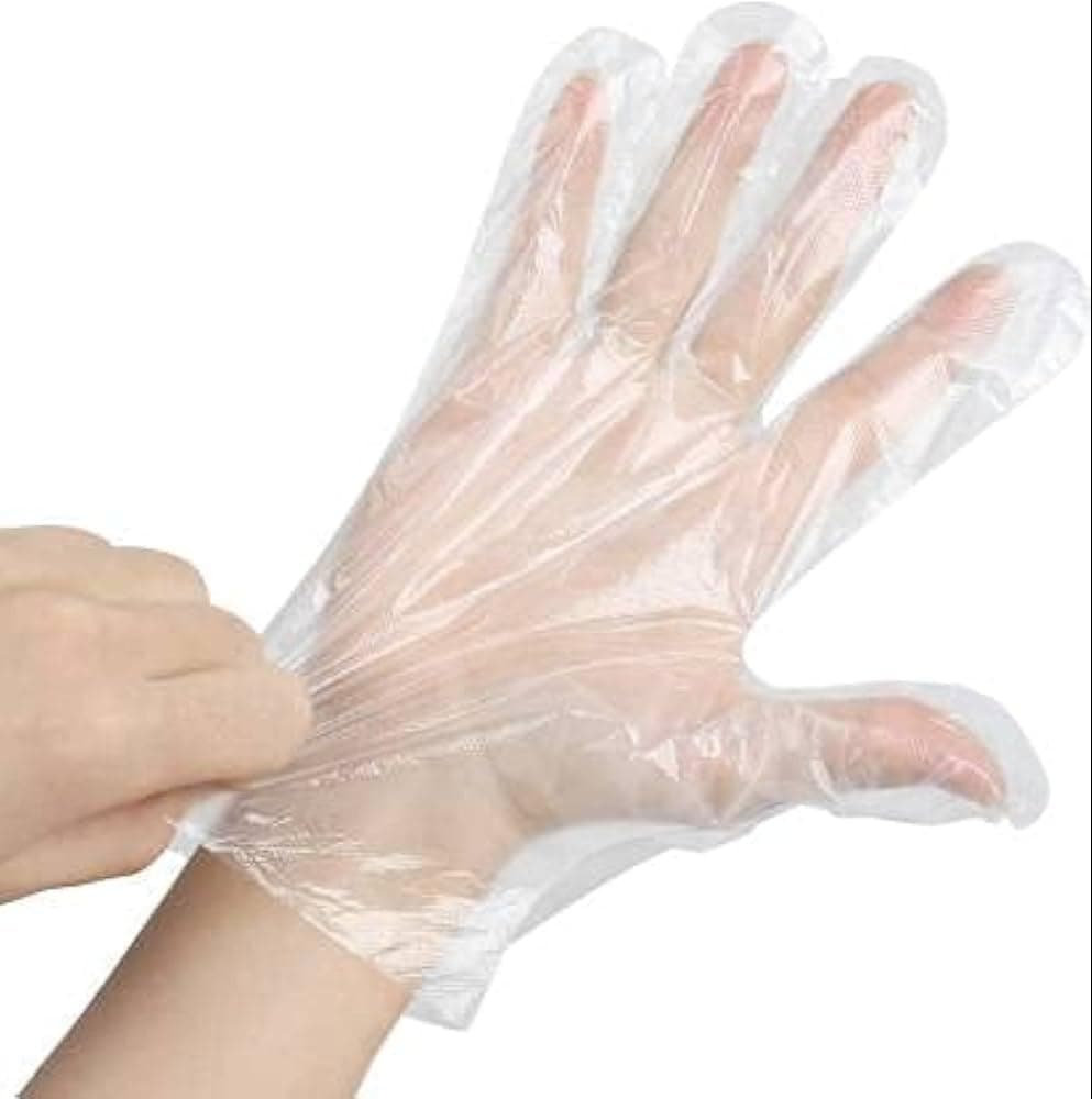 NUROPLUS 500 pcs Transparent Reusable Disposable Gloves, Transparent & Disposable Gloves, Universal Size, Hand Gloves for Cleaning, Cooking, Washing, Serving & Handling Food, Hair Coloring