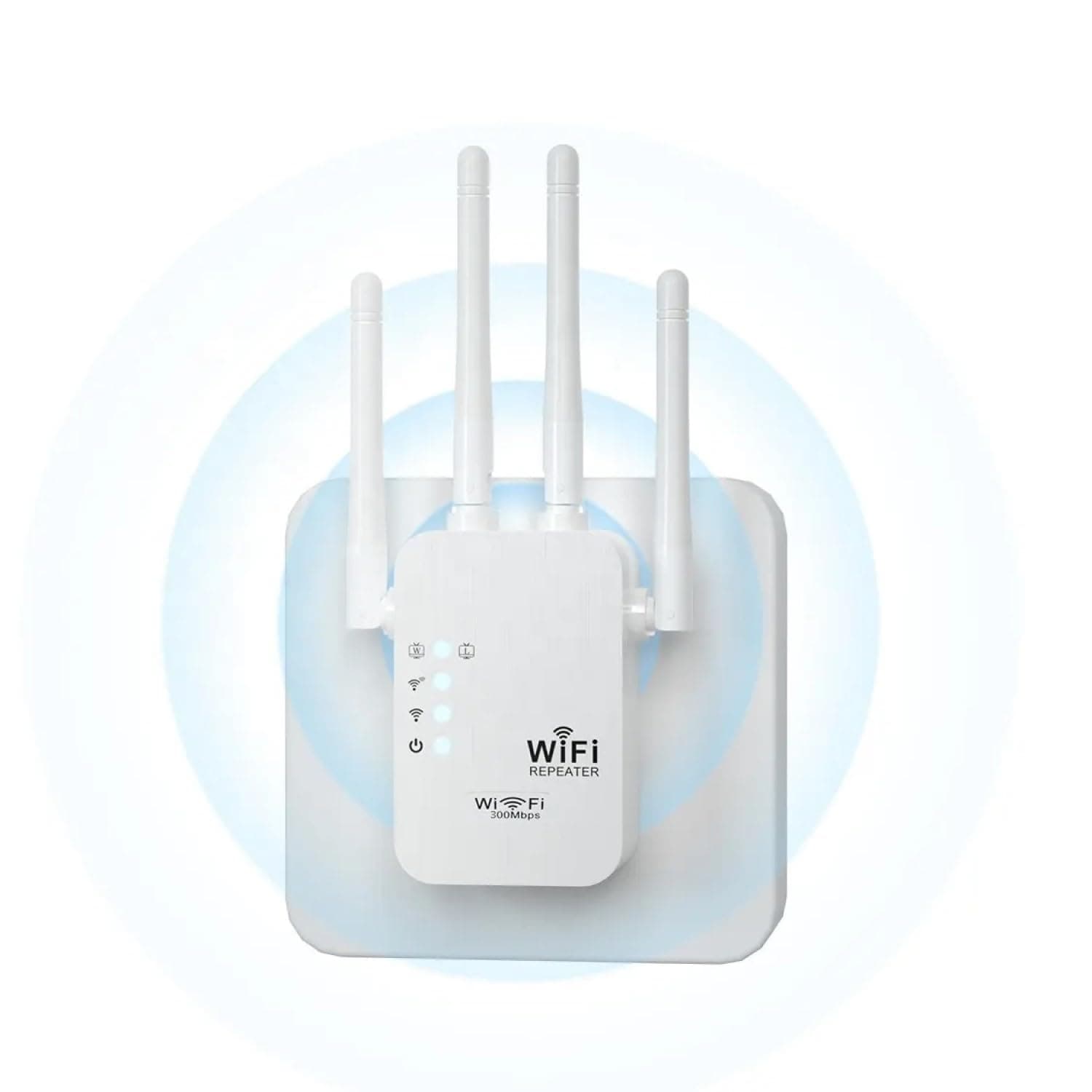 Punnk Funnk WiFi Range Extender | Up to 300Mbps | Dual LAN Port WiFi Extender, Repeater, WiFi Signal Booster, Access Point| Easy Set-Up | Extends WiFi to Smart Home & Office(White)