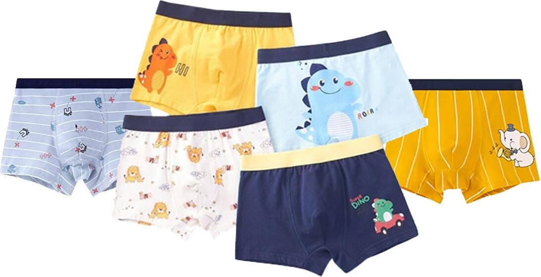 Closecret Little Boys Soft Cotton Boxer Briefs Baby Toddler Kids Underwear Cartoon Prints Boyshort Panties (Multicolor)