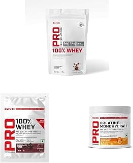 GNC Mocha Strength Stack | Café Mocha + Chocolate Fudge Whey Protein + Creatine + Electrolytes (Orange) | Muscle Recovery, Strength & Hydration Combo