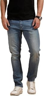 WROGN Men's Stretch Cotton Jeans | Solid | Slim Fit